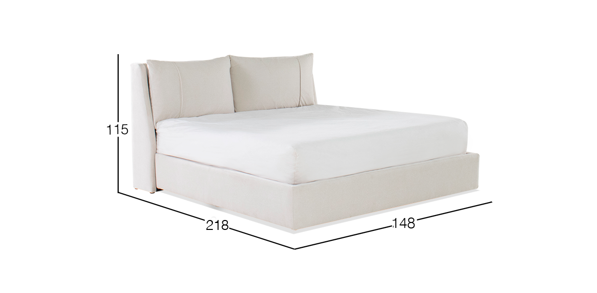 Cama Matrimonial Milah Blanco