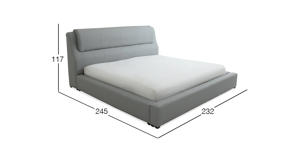 Cama King Size Joyce Gris