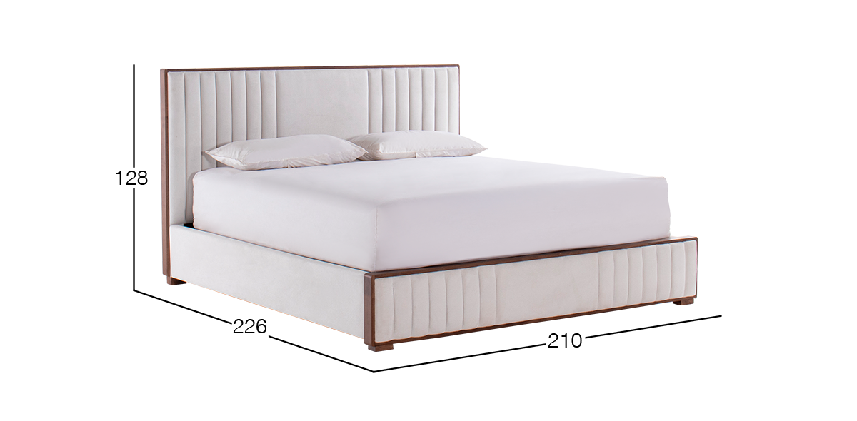 Cama King Size Kaleea Gris