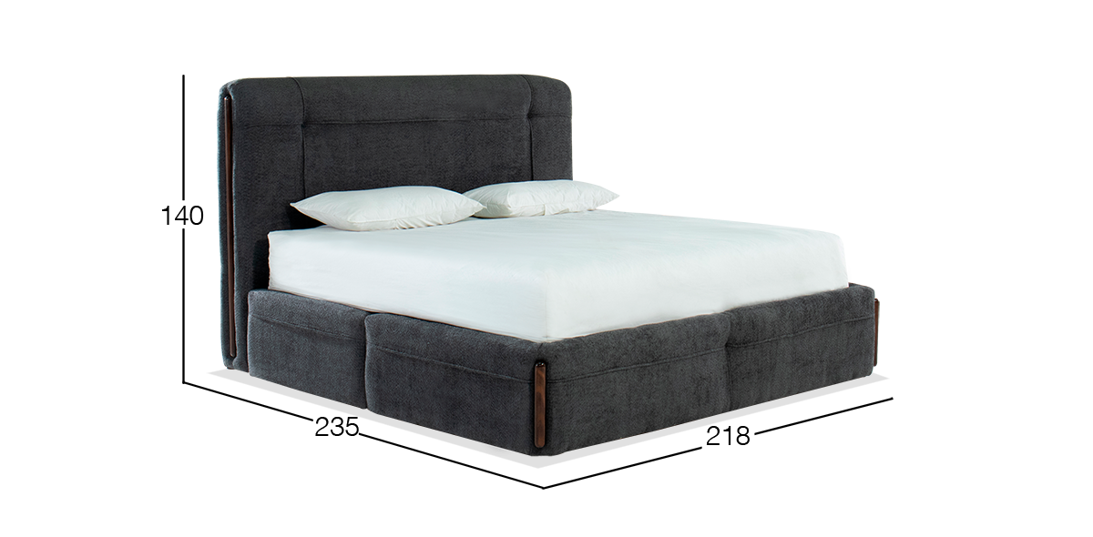 Cama King Size Romana Gris