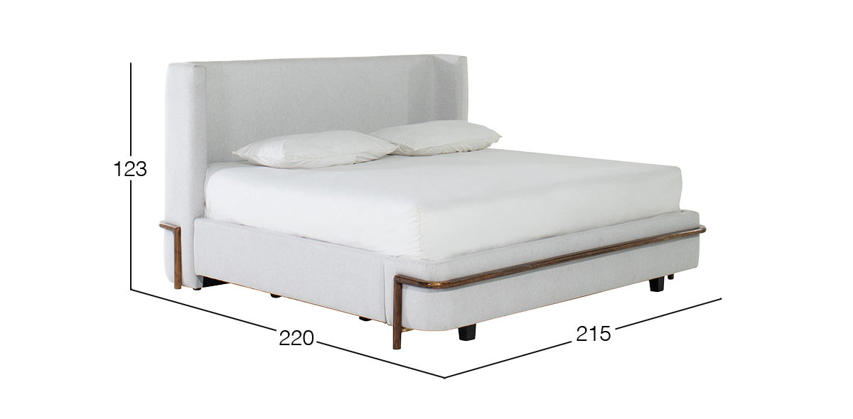 Cama King Size Piah Gris