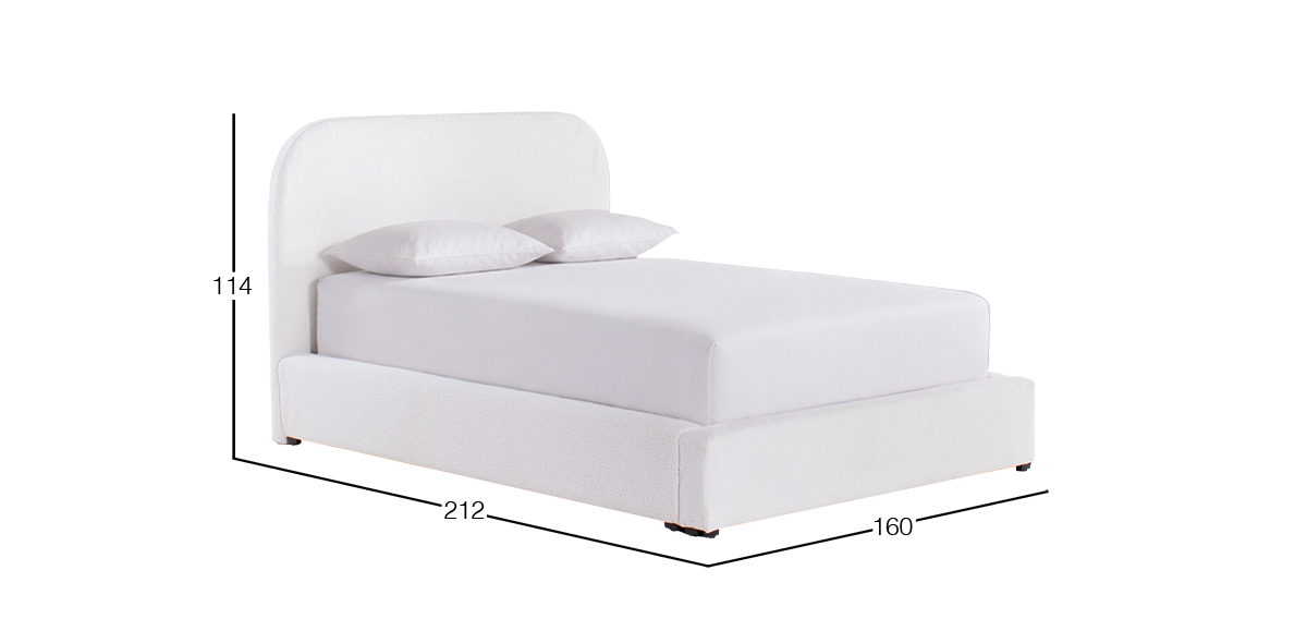 Cama Matrimonial Teens Nature Blanca
