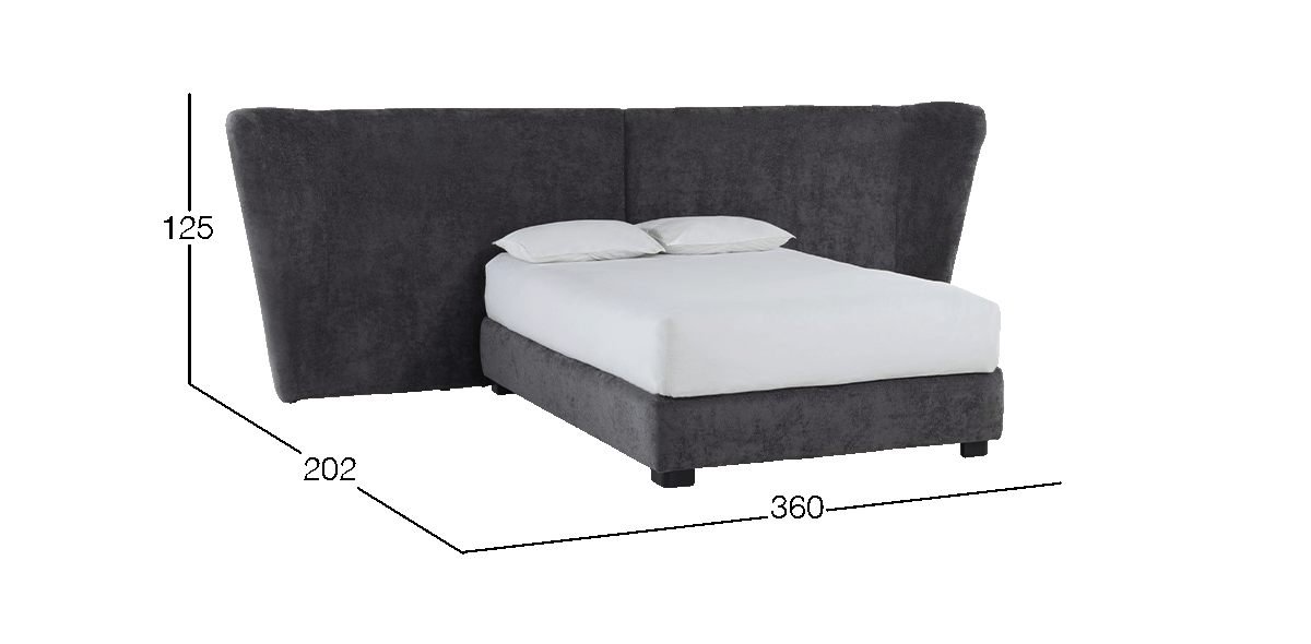 Cama Matrimonial Aria Gris
