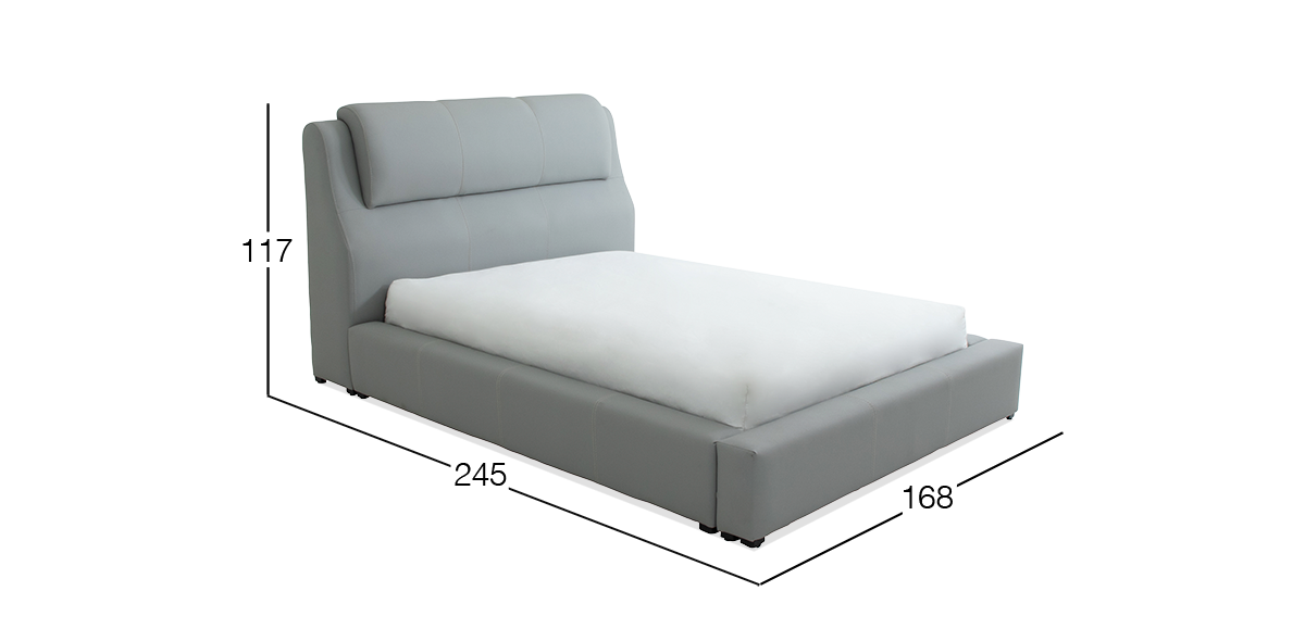 Cama Matrimonial Joyce Gris