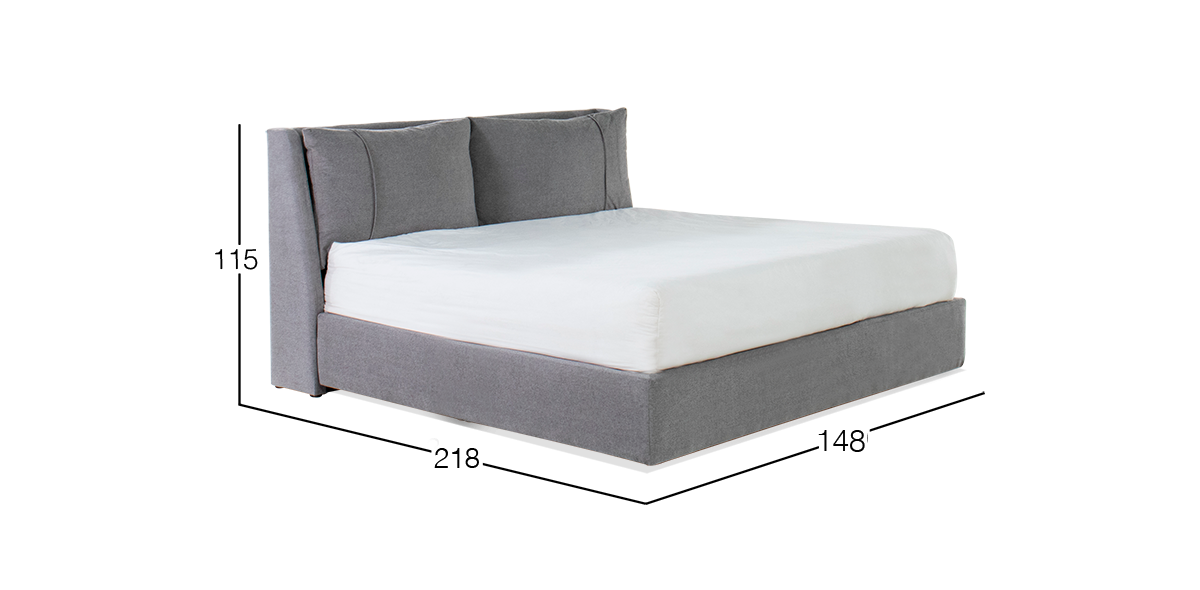 Cama Matrimonial Milah Gris