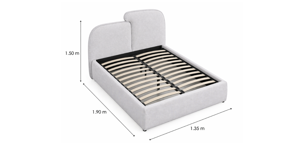 Cama Matrimonial Zena Gris