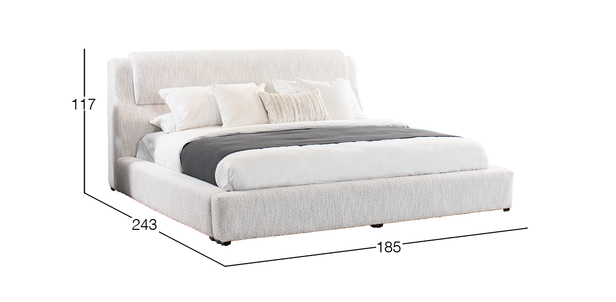 Cama Queen Size Joyce Blanco