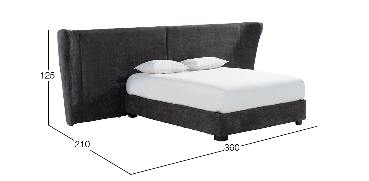 Cama Queen Size Aria Gris