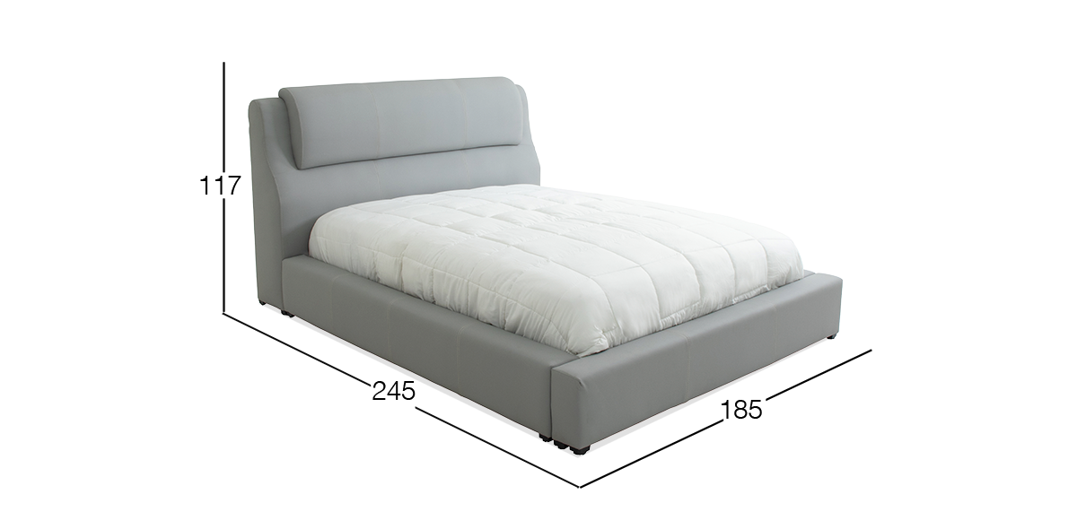 Cama Queen Size Joyce Gris