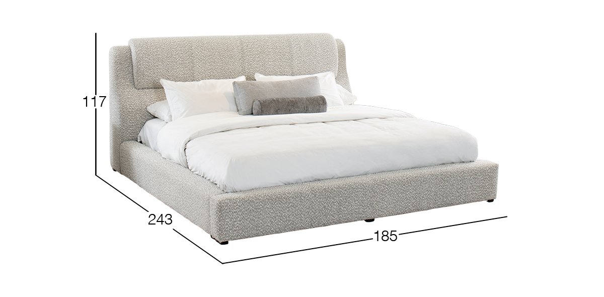 Cama Queen Size Joyce Gris