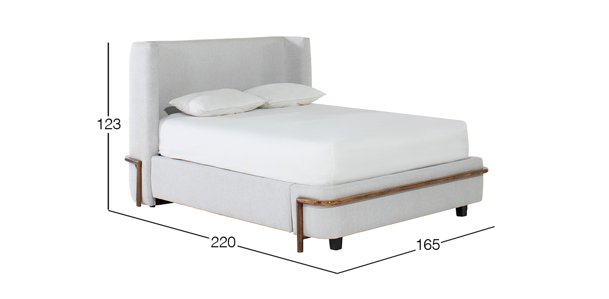 Cama Queen Size Piah Gris