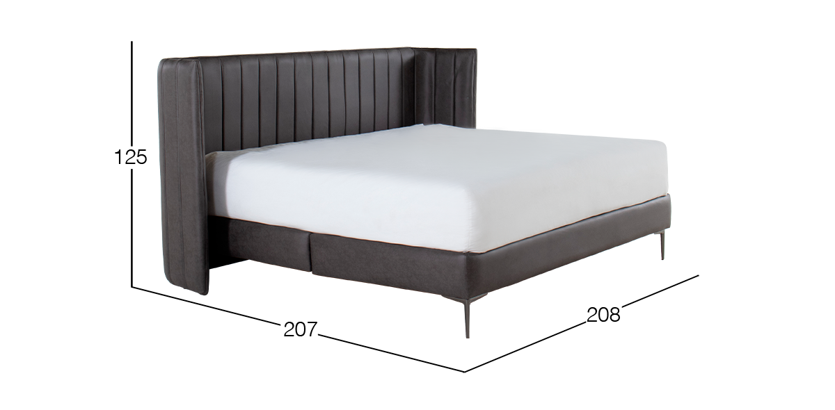 Cama Queen Size Selina Gris