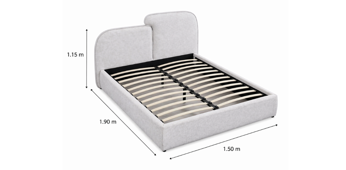 Cama Queen Size Zena Gris