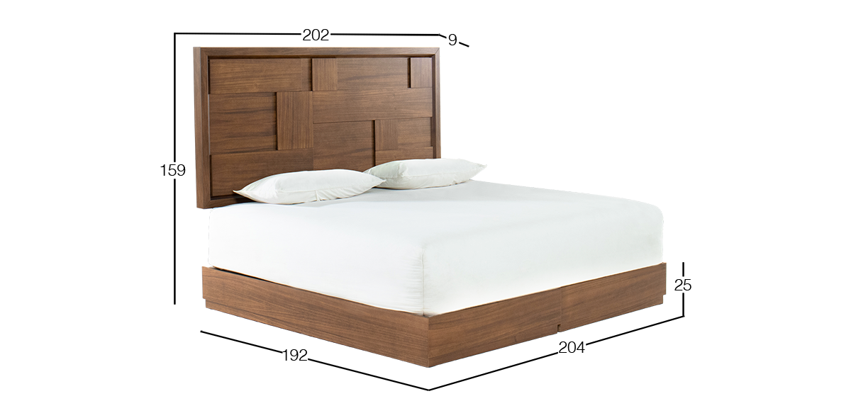 Cama King Size Parota Sigma