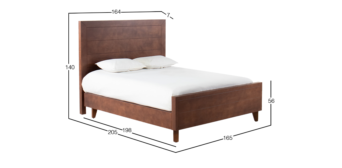 Cama Queen Size Granada Nogal