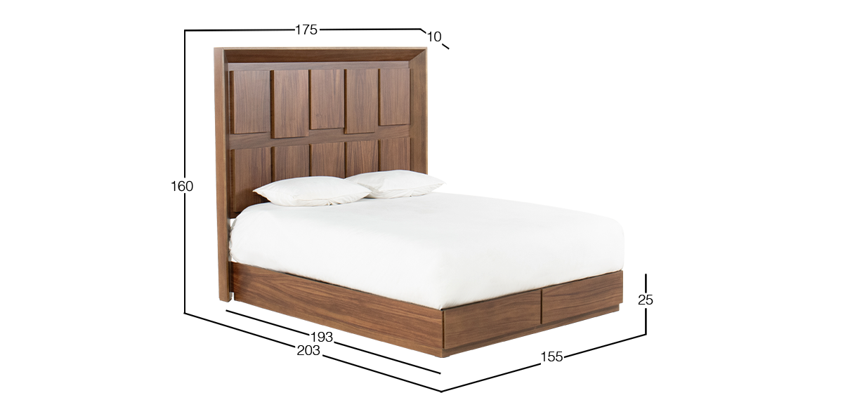 Cama Queen Size Keyser Parota