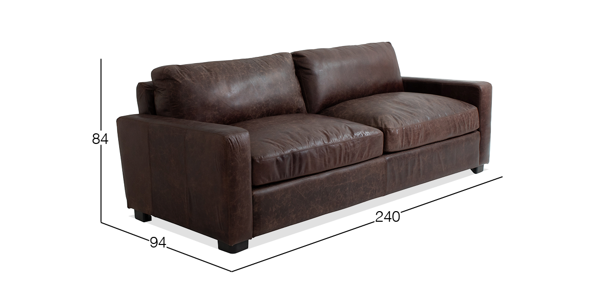 Sofá 3 Plazas de Piel Dinamarca Shedron