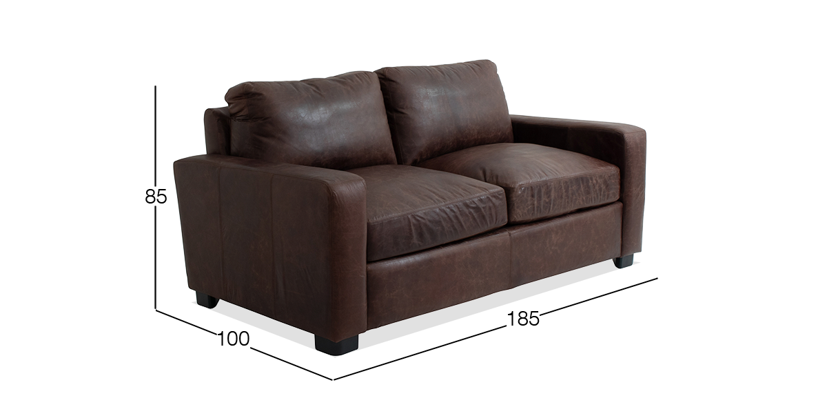 Sofá 2 Plazas de Piel Dinamarca Shedron