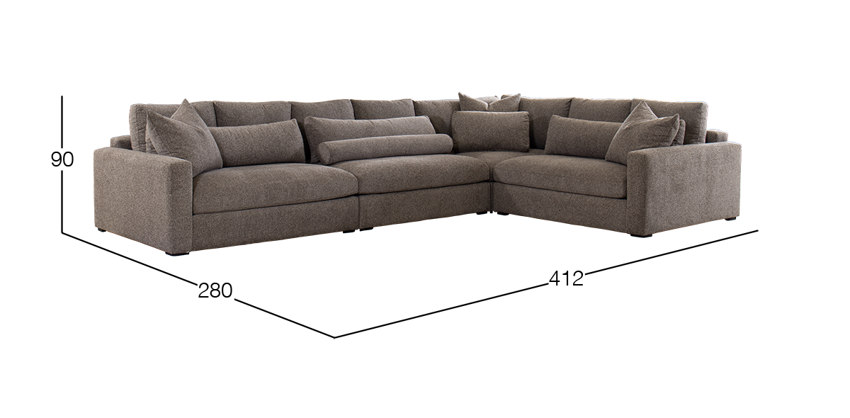 Sala Modular Alexander Café 4 Piezas