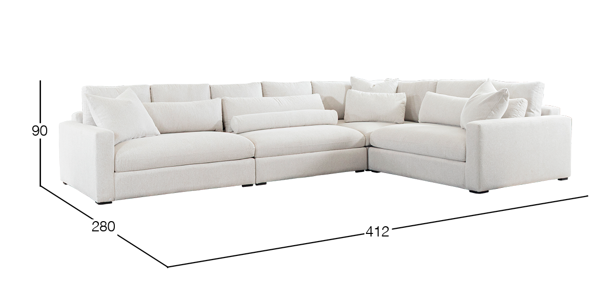 Sala Modular Alexander Blanca 4 Piezas