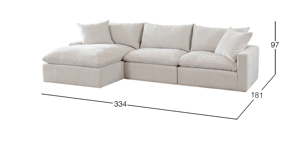 Sala en L Izquierda Avalanche Blanco