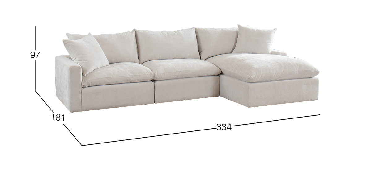 Sala en L Derecha Avalanche Blanco