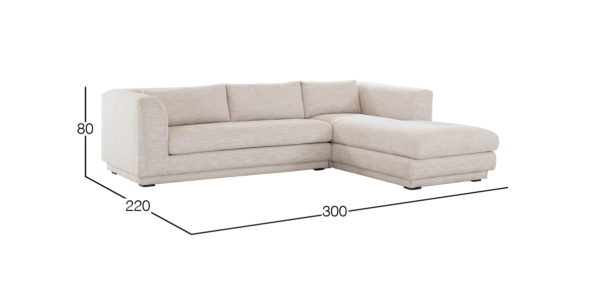 Sala en L Derecha Dali Beige