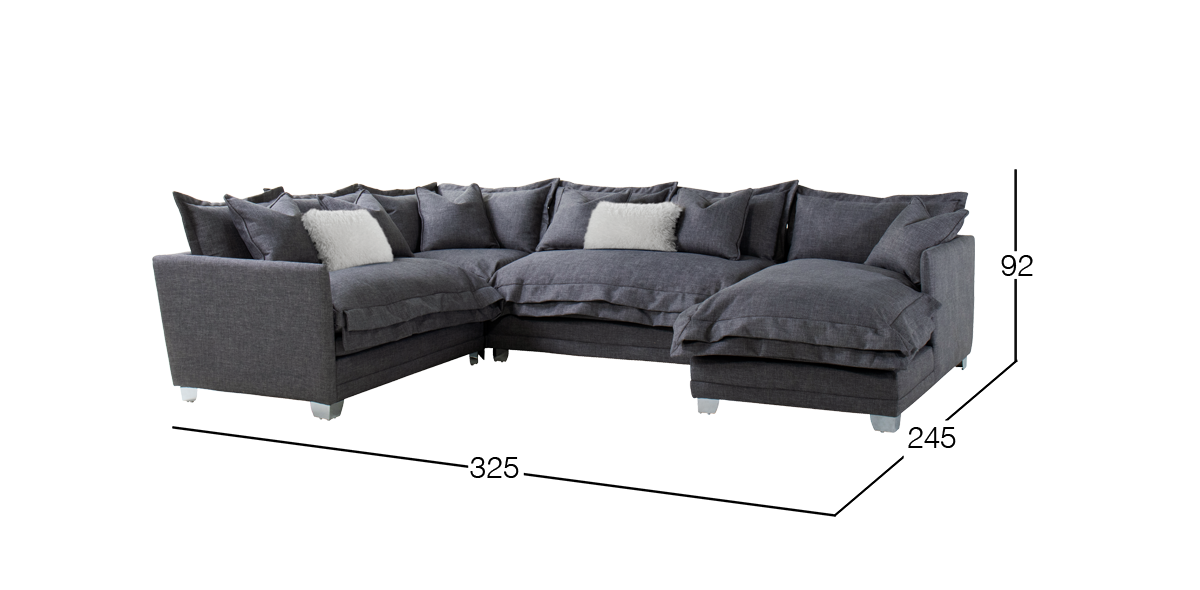 Sala Modular 4 Piezas Izquierda Daria Gris