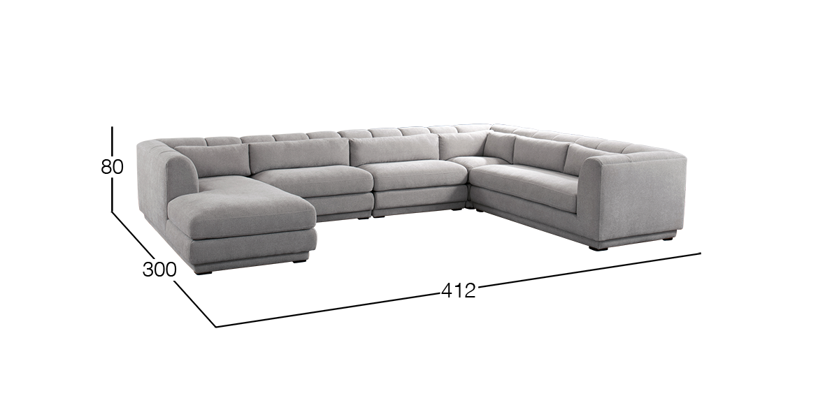 Sala Modular Izquierda Davos Gris