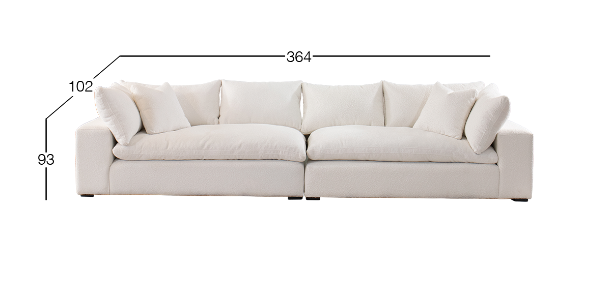 Sofá 3 Plazas Elysee Blanco