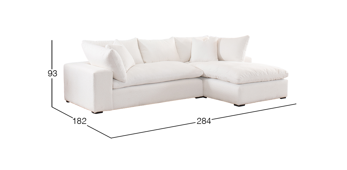 Sala en L Derecha Elysee Blanco