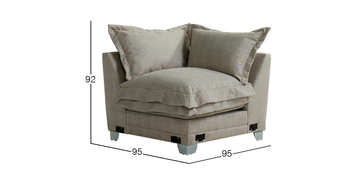 Sillón Esquinero Daria Mod Beige