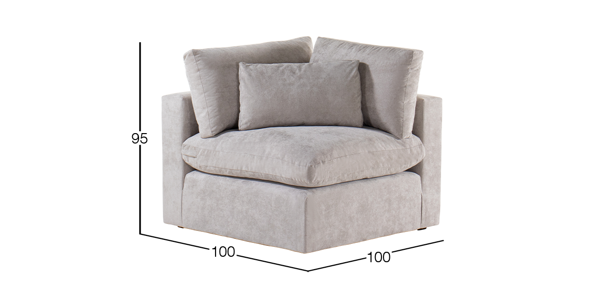 Sillón Esquinero Lugano Beige