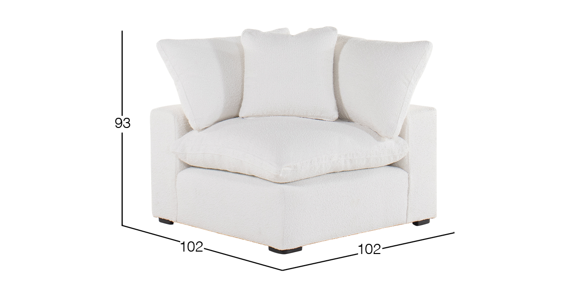 Sillón Esquinero Elysee Blanco