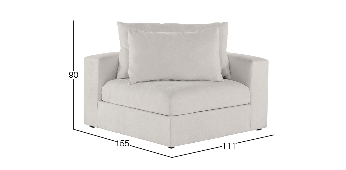 Sillón Esquinero Lemans Blanco
