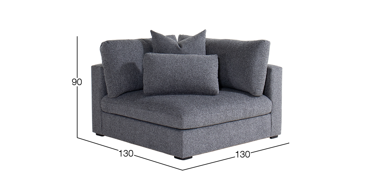 Sillón Esquinero Alexander Gris