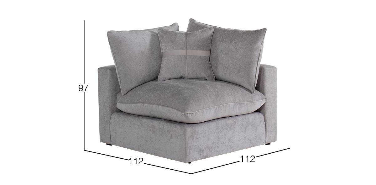 Sillón Esquinero Kitson Gris