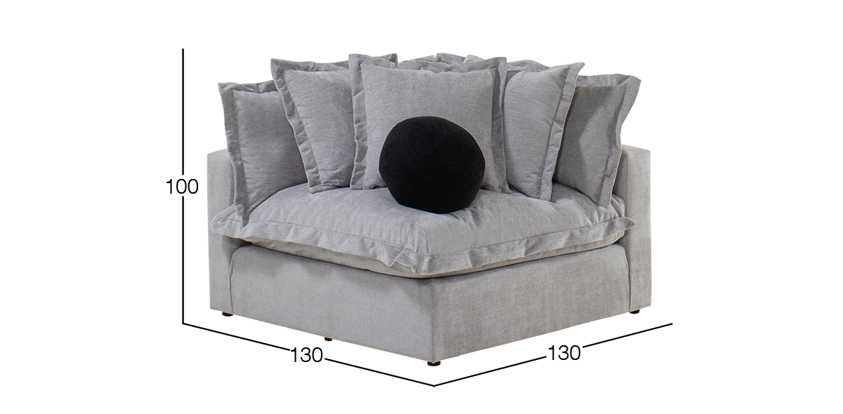 Sillón Esquinero Trivoli Gris