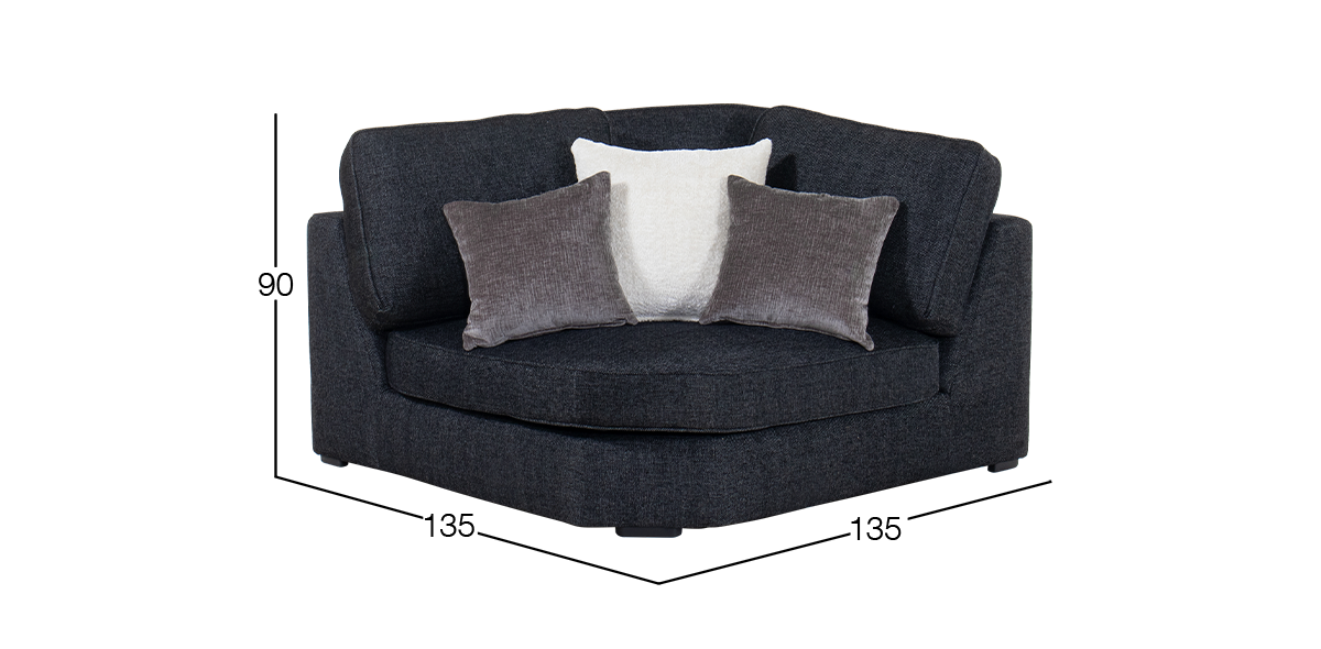 Sillón Esquinero Bogart Negro