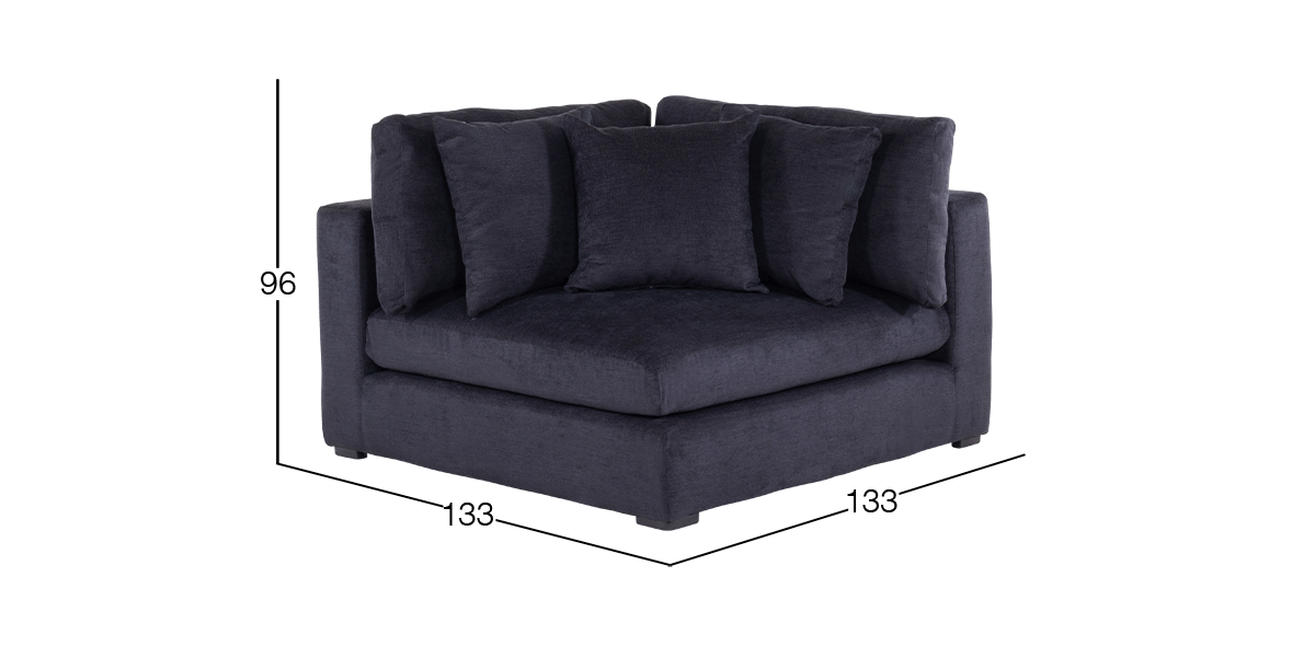 Sillón Esquinero Vermont Negro