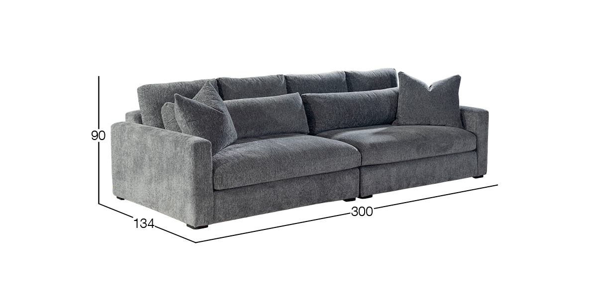 Sofá 300 cm Alexander Gris