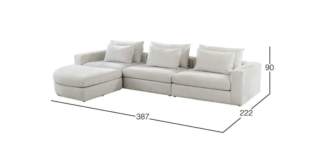 Sala en L Izquierda Lemans Blanco 