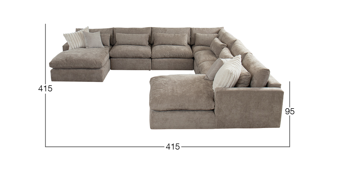 Sala Esquinera Lugano Café 7 Piezas