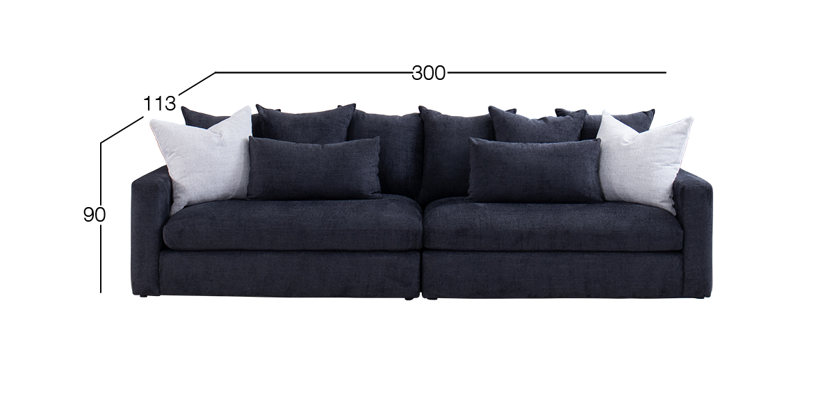 Sofá 3 Plazas Mistery Gris