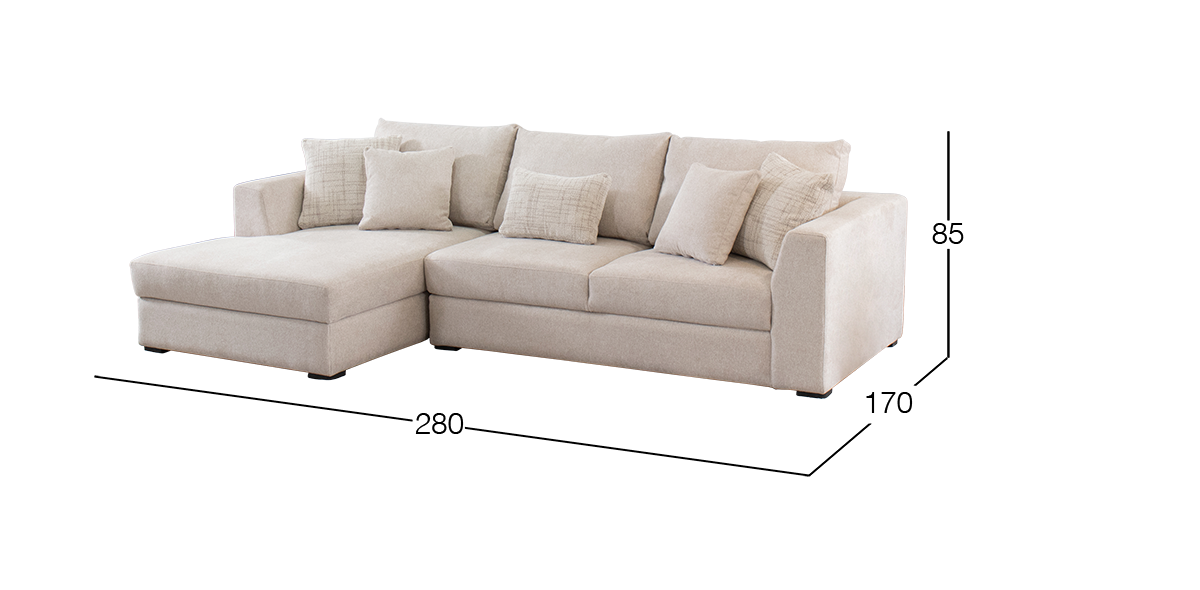 Sala en L Izquierda Balik Beige