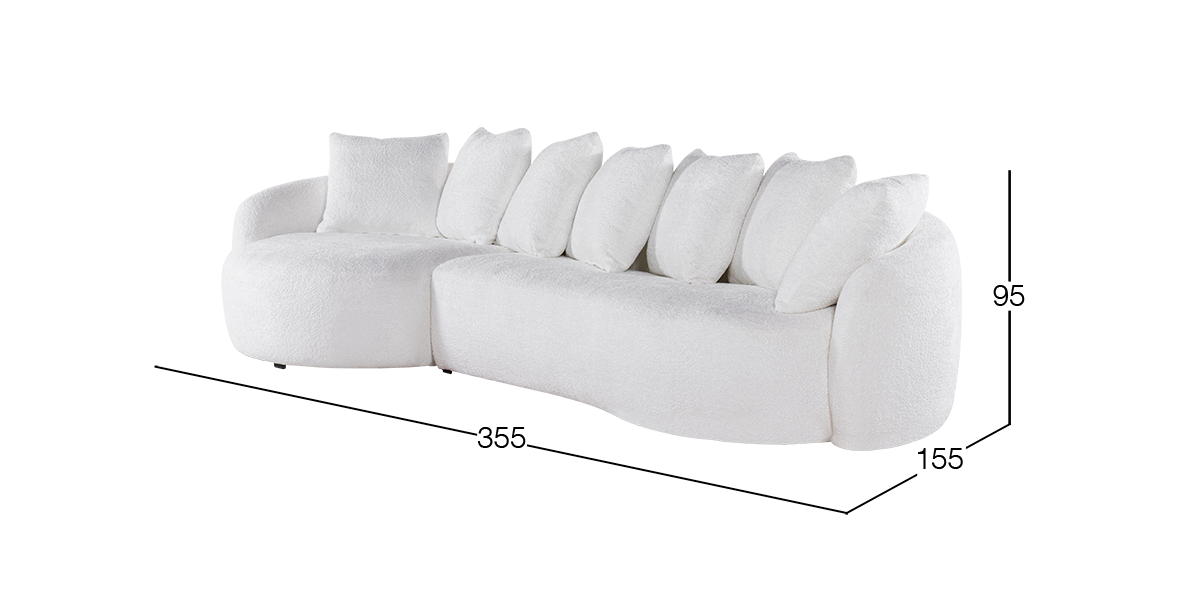 Sala en L Izquierda Camila Blanco