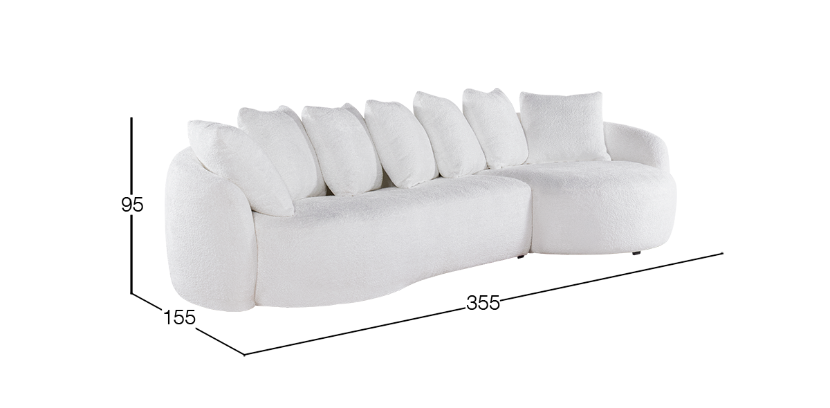 Sala en L Derecha Camila Blanco