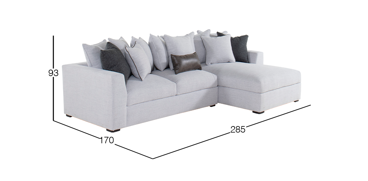 Sala en L Derecha Piero Gris