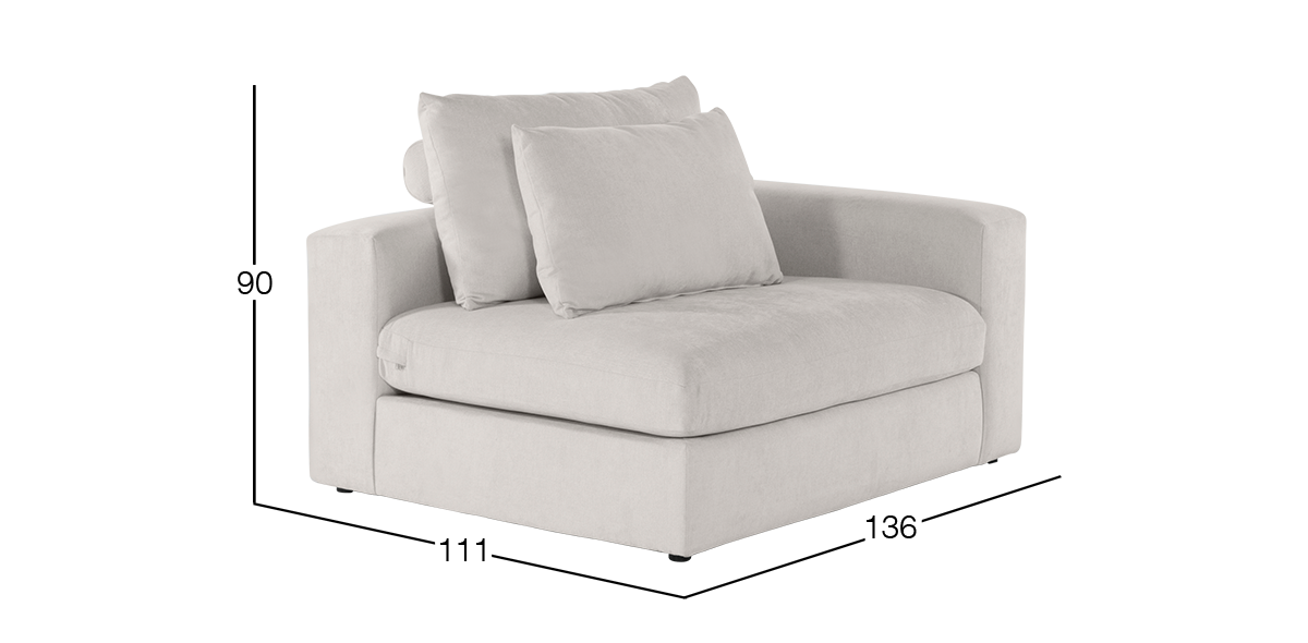 Sillón Derecho Lemans Blanco