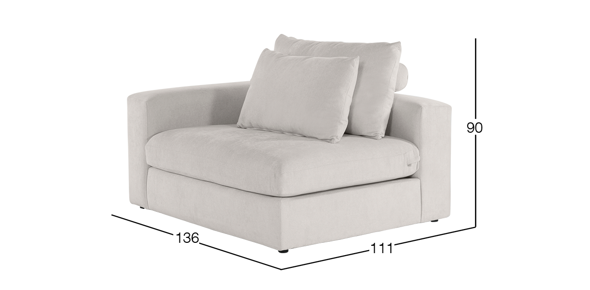 Sillón Izquierdo Lemans Blanco